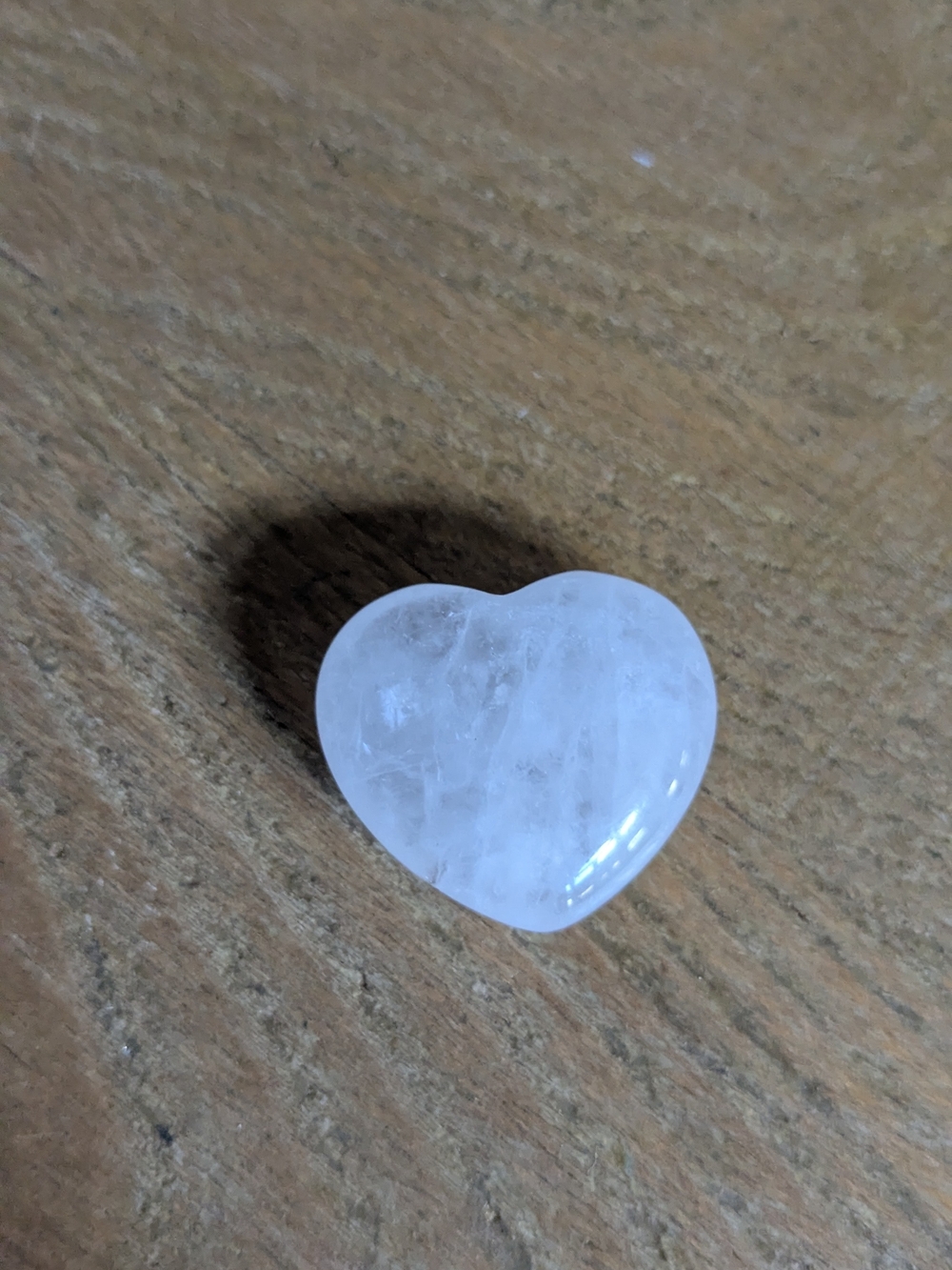 Clear Quartz Heart Stone Accent - White Crystal Heart